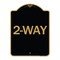 Signmission Designer Series Sign-2-Way, Black & Gold Aluminum Architectural Sign, 18" x 24", BG-1824-24495 A-DES-BG-1824-24495 - alternate 1